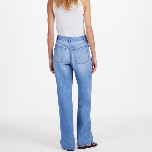 Madewell Low-Slung Baggy High Rise Jean: Airy Denim Edition Hambley Wash Size 30 - Picture 3 of 10